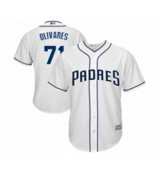 Youth San Diego Padres #71 Edward Olivares Authentic White Home Cool Base Baseball Player Jersey