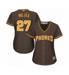 Women's San Diego Padres #27 Francisco Mejia Authentic Brown Alternate Cool Base Baseball Player Jersey