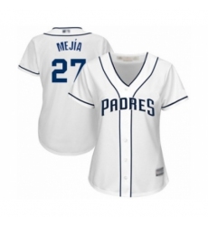 Women's San Diego Padres #27 Francisco Mejia Authentic White Home Cool Base Baseball Player Jersey