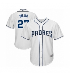 Youth San Diego Padres #27 Francisco Mejia Authentic White Home Cool Base Baseball Player Jersey