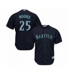 Youth Seattle Mariners #25 Dylan Moore Authentic Navy Blue Alternate 2 Cool Base Baseball Player Jersey