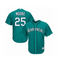 Youth Seattle Mariners #25 Dylan Moore Authentic Teal Green Alternate Cool Base Baseball Player Jersey