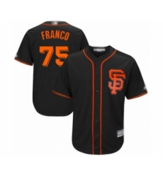 Youth San Francisco Giants #75 Enderson Franco Authentic Black Alternate Cool Base Baseball Player Jersey