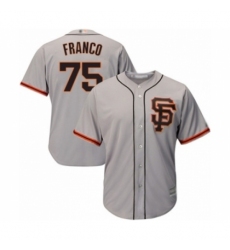 Youth San Francisco Giants #75 Enderson Franco Authentic Grey Road 2 Cool Base Baseball Player Jersey