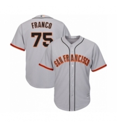 Youth San Francisco Giants #75 Enderson Franco Authentic Grey Road Cool Base Baseball Player Jersey