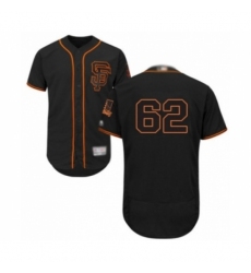 Men's San Francisco Giants #62 Logan Webb Black Alternate Flex Base Authentic Collection Baseball Player Jersey