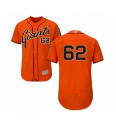 Men's San Francisco Giants #62 Logan Webb Orange Alternate Flex Base Authentic Collection Baseball Player Jersey