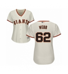 Women's San Francisco Giants #62 Logan Webb Authentic Cream Home Cool Base Baseball Player Jersey