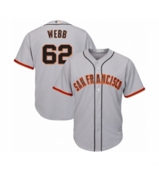 Youth San Francisco Giants #62 Logan Webb Authentic Grey Road Cool Base Baseball Player Jersey