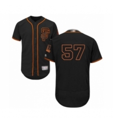 Men's San Francisco Giants #57 Dereck Rodriguez Black Alternate Flex Base Authentic Collection Baseball Player Jersey