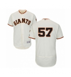 Men's San Francisco Giants #57 Dereck Rodriguez Cream Home Flex Base Authentic Collection Baseball Player Jersey