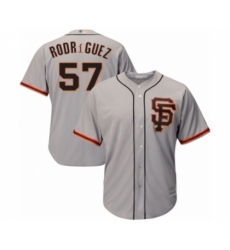 Men's San Francisco Giants #57 Dereck Rodriguez Grey Alternate Flex Base Authentic Collection Baseball Player Jersey