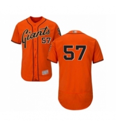 Men's San Francisco Giants #57 Dereck Rodriguez Orange Alternate Flex Base Authentic Collection Baseball Player Jersey