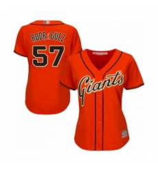 Women's San Francisco Giants #57 Dereck Rodriguez Authentic Orange Alternate Cool Base Baseball Player Jersey