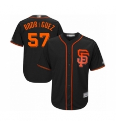 Youth San Francisco Giants #57 Dereck Rodriguez Authentic Black Alternate Cool Base Baseball Player Jersey