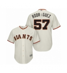 Youth San Francisco Giants #57 Dereck Rodriguez Authentic Cream Home Cool Base Baseball Player Jersey