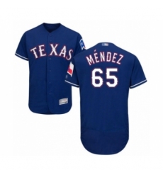 Men's Texas Rangers #65 Yohander Mendez Royal Blue Alternate Flex Base Authentic Collection Baseball Player Jersey