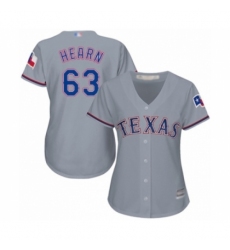 Women's Texas Rangers #63 Taylor Hearn Authentic Grey Road Cool Base Baseball Player Jersey