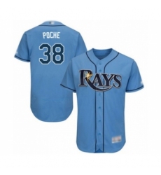 Men's Tampa Bay Rays #38 Colin Poche Columbia Alternate Flex Base Authentic Collection Baseball Player Jersey