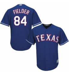 Youth Majestic Texas Rangers #84 Prince Fielder Authentic Royal Blue Alternate 2 Cool Base MLB Jersey