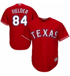 Youth Majestic Texas Rangers #84 Prince Fielder Replica Red Alternate Cool Base MLB Jersey