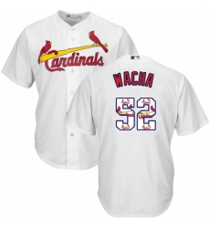 Men's Majestic St. Louis Cardinals #52 Michael Wacha Authentic White Team Logo Fashion Cool Base MLB Jersey