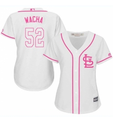 Women's Majestic St. Louis Cardinals #52 Michael Wacha Replica White Fashion MLB Jersey