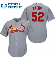 Youth Majestic St. Louis Cardinals #52 Michael Wacha Replica Grey Road Cool Base MLB Jersey