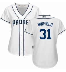 Women's Majestic San Diego Padres #31 Dave Winfield Authentic White Home Cool Base MLB Jersey