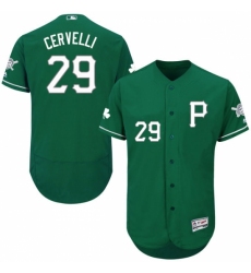 Men's Majestic Pittsburgh Pirates #29 Francisco Cervelli Green Celtic Flexbase Authentic Collection MLB Jersey