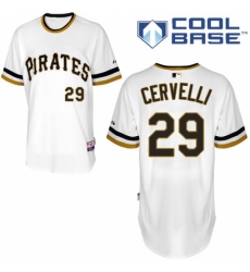 Men's Majestic Pittsburgh Pirates #29 Francisco Cervelli Replica White Alternate 2 Cool Base MLB Jersey