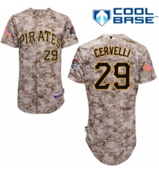 Youth Majestic Pittsburgh Pirates #29 Francisco Cervelli Authentic Camo Alternate Cool Base MLB Jersey