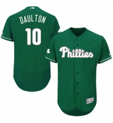 Men's Majestic Philadelphia Phillies #10 Darren Daulton Green Celtic Flexbase Authentic Collection MLB Jersey