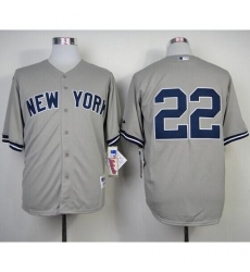 New York Yankees #22 Jacoby Ellsbury Grey Stitched MLB Jersey