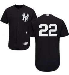 New York Yankees #22 Jacoby Ellsbury Navy Blue Flexbase Collection Stitched MLB Jersey