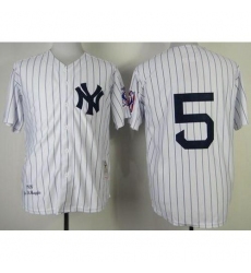 Mitchell And Ness 1939 New York Yankees #5 Joe DiMaggio White Throwback Stitched MLB Jersey