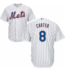 Youth Majestic New York Mets #8 Gary Carter Authentic White Home Cool Base MLB Jersey