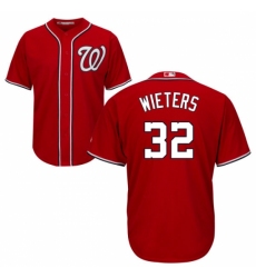 Youth Majestic Washington Nationals #32 Matt Wieters Authentic Red Alternate 1 Cool Base MLB Jersey