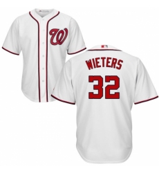 Youth Majestic Washington Nationals #32 Matt Wieters Authentic White Home Cool Base MLB Jersey
