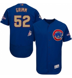 Men's Majestic Chicago Cubs #52 Justin Grimm Authentic Royal Blue 2017 Gold Champion Flex Base MLB Jersey