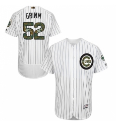 Men's Majestic Chicago Cubs #52 Justin Grimm Authentic White 2016 Memorial Day Fashion Flex Base MLB Jersey