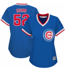 Women's Majestic Chicago Cubs #52 Justin Grimm Replica Royal Blue Cooperstown MLB Jersey