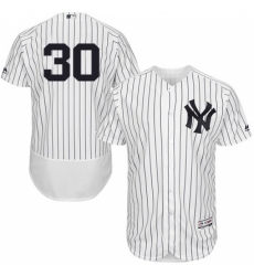 Men's Majestic New York Yankees #30 David Robertson White/Navy Flexbase Authentic Collection MLB Jersey