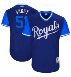 Men's Majestic Kansas City Royals #51 Jason Vargas 