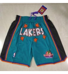 Men's Los Angeles Lakers 95 All star green pocket Shorts