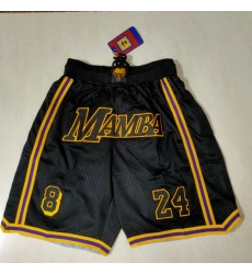 Men's Los Angeles Lakers Black mamba pocket Shorts