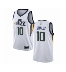 Women's Utah Jazz #10 Mike Conley Swingman White Basketball Jersey - Association Edition