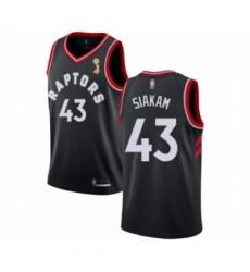 Women's Toronto Raptors #43 Pascal Siakam Swingman Black 2019 Basketball Finals Champions Jersey Statement Edition