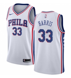 Men's Nike Philadelphia 76ers #33 Tobias Harris White NBA Swingman Association Edition Jersey