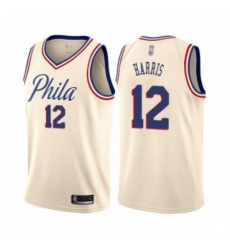 Men's Philadelphia 76ers #12 Tobias Harris Authentic Cream Basketball Jersey - City Edition